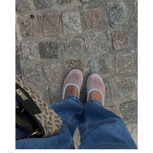 A New Day - Mel Mesh White Ballet Flats